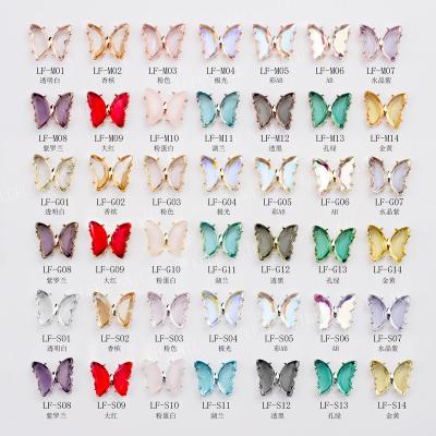 China Nail Beauty Products 3D Butterfly Glitter Nail Art Decorations Summer Home Fashion AB Nail Polish Ornament Manicure Decals Nail Accessories for sale