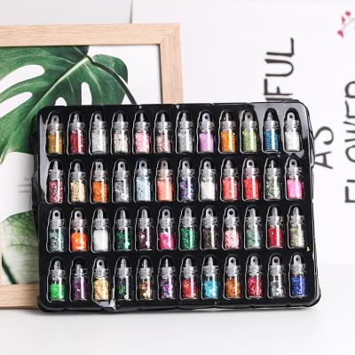 China Nail Beauty Products 48 Colors Nail Art Decoration UV Gel Manicure Jewelry Nail Glitter Glitter Polish Set for sale