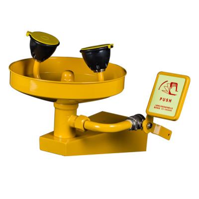 China Yellow Emergency Wall Mounted Eyewash Station Countertop Eyewash for sale