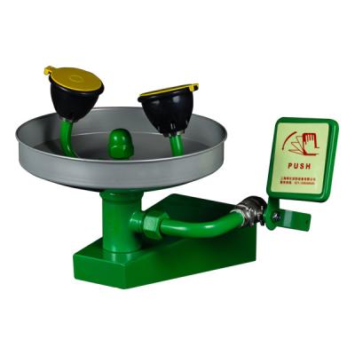 China Green Wall Mounted Eye Wash Station Stainless Steel Countertop Eyewash BH33-1011L for sale