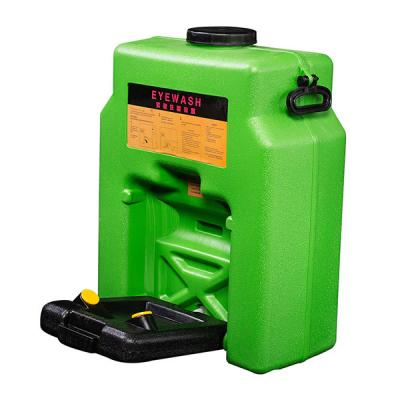 China 14 Gallons 53 Liters Portable Emergency Eyewash Green Gravity Fed Eyewash for sale