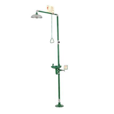 China Standard Version Emergency Shower Eyewash Station ABS Material Green Color for sale