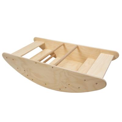 China Indoor LM KIDS High Quality Wooden Baby Rocker Stage Toy Mini Pickler Rocking Boat for sale