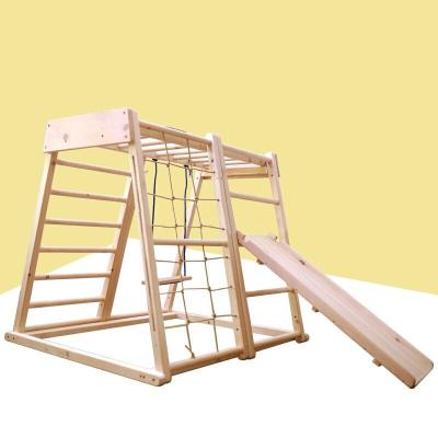 China Indoor LM KIDS Hot Sale Factory Direct Climbing Frame For Kids Bridge Child Cheap Wood for sale