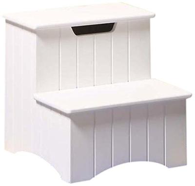 China PANEL LM KIDS Wooden Kids Step Stool with Storage in White for sale