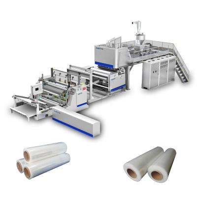 China Wire high capacity 1500mm co-extrusion cling film  LLDPE stretch film  machine for sale