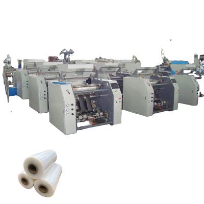 China Commodity Hot Sale High Speed Automatic PVC PE Cling Stretch Film Rewinding Machine Single Shaft for sale