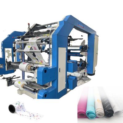 China Printing HLYT-4-800 Hot-sales 4 Colors Flexo Label Flexographic Printing Machine With 800mm Width for sale