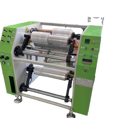 China Food High speed  Stretch Film Cling Film Rewinding and Slitting Machine- Rewinder SEMI- AUTOMATIC for sale