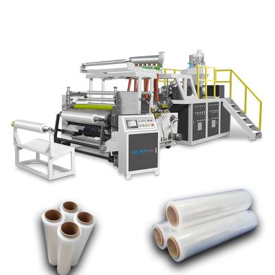 China Wire high capacity  five-layers LLDPE 1500mm co-extrusion cling film  stretch film  machine maker for sale