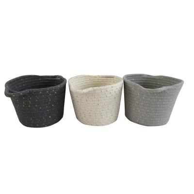 China Eco - Friendly Storage Basket Cotton Rope Basket Made In China for sale