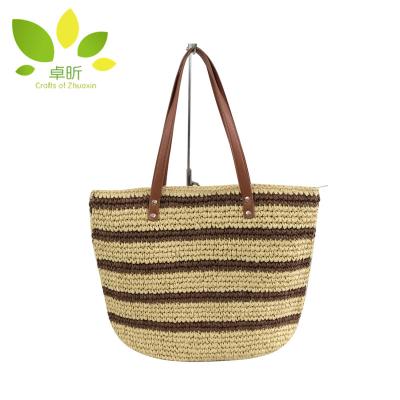 China 100% eco-friendly china factory price handbag straw bag beach lady bag shopping bags for sale