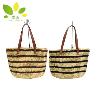 China 100% eco-friendly Chinese new style handbag beach straw wholesale lady bags for sale