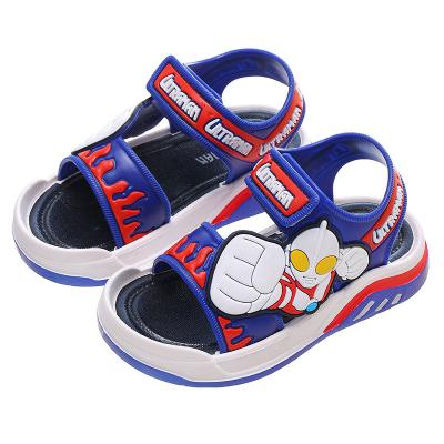 China Ultraman Round High Quality Slippers Beach Slippers Cartoon Fashion Kids Slippers Baby Boy Anti-skid Sandals for sale