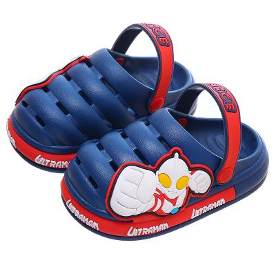 China Ultraman Round Shoe For Baby Boy Cute Eva Sandals Children Cartoon Hardwear Clogs Super Soft Sandals for sale