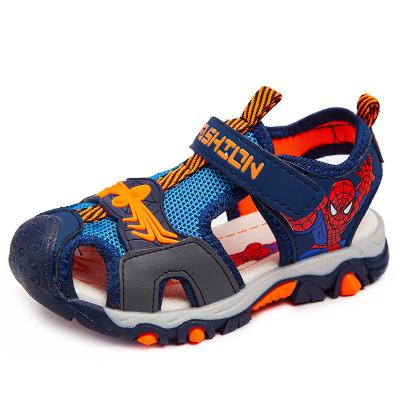 China Kids Summer Fashion Trend Fashion Cartoon Soft Spiderman Sports Sandals Soft PU Leather Orthopedic PU Leather Baby Boy Beach Sandals for sale