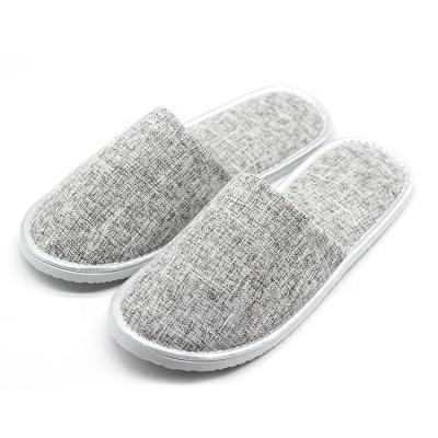 China Logo Velor Customized Cotton Hotel Slippers Hotel Guest Room Slippers Embroidery Logo Slipper for sale