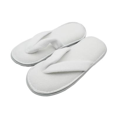 China OEM Logo Custom SPA Hotel Travel Flip Flops High Quality Luxury Home Warm Slipper Hotel Travel Sale Velvet For Hotel Amenities for sale