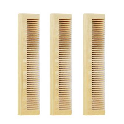 China Hotel Amenity Natural Bathroom Bedroom Use Eco-Friendly Bamboo Hair Logo Brush Set Wood Combs Custom Made for sale