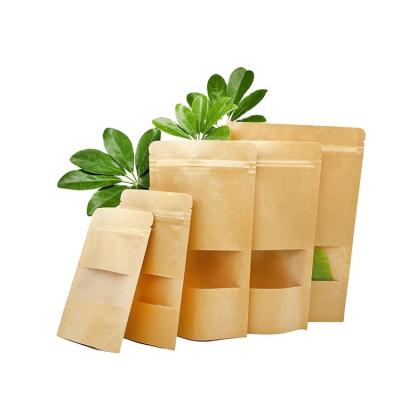 China Hot Selling Food Packaging Recyclable Sealed Bag Custom Food Grade Packaging Kraft Paper Bag for sale