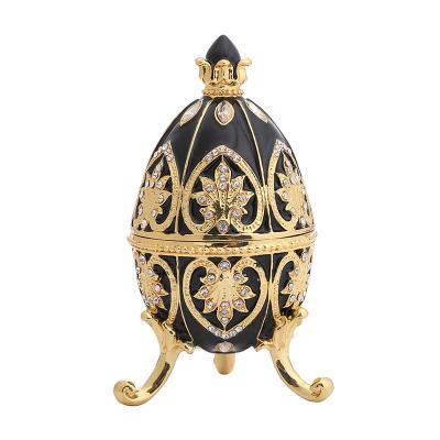 China European-style handmade diamond plated jewelry box, metal crafts, gifts, ornaments, creative Easter eggs, home decorations for sale