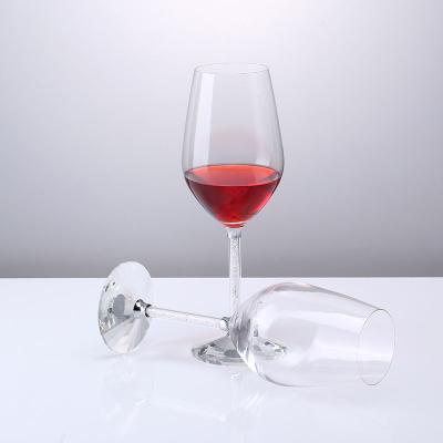 China 2PCS Eco-friendly Good Diamond Wine With Wine 350ml Flute Glass Champagne Glass Elegant Goblet Champagne for sale