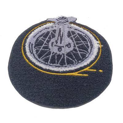 China Handmade Embroidered Textile Badges Factory Customized Design High Top Casual Shoes Shape Custom Embroidered Patch Bag Clothes To Lace Up for sale