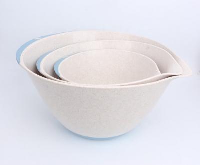 China Sustainable Biodegradable Mixing Bowls Salad Bowl Set With Lid for sale