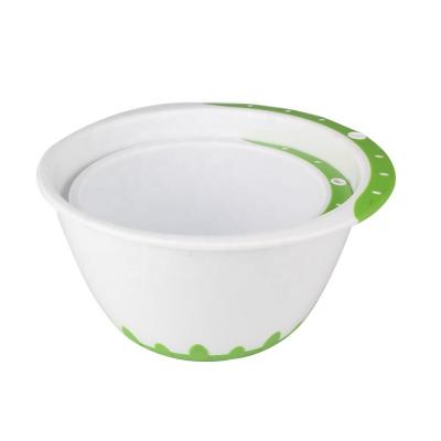 China Viable silicone mixing bowls with lids measuring salad bowl for sale