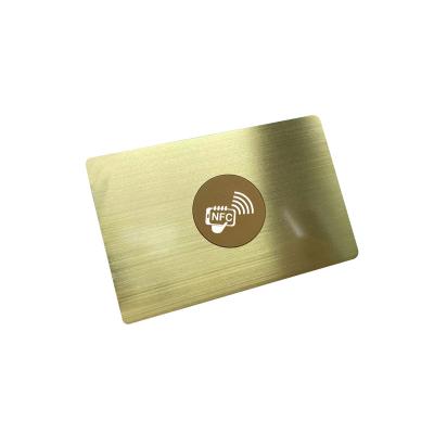 China Waterproof/Waterproof Custom Gold Stainless Steel Metal Business Card Metal Nfc Card For Social Media Marketing for sale