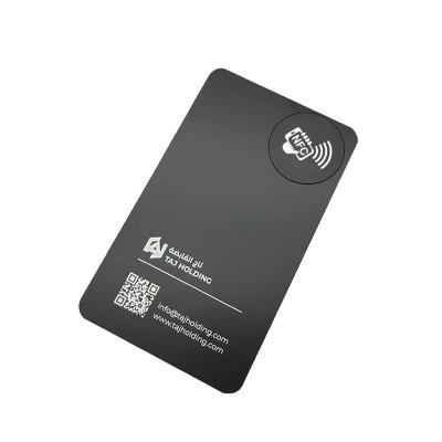 China Custom Programmable Contactless Waterproof/Waterproof Stainless Steel Metal NFC Card Metal Business Card With 213 215 216 Chips for sale