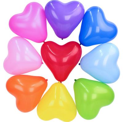 China 100Pcs/Bag Mix Color Party Decoration Eco-friendly Balloon Heart Shaped Latex Balloons Recyclable For Valentine's Day Wedding for sale