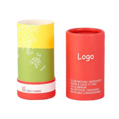 China Recyclable Biodegradable Lip Balm / Lip Gloss Lift Up Box Cylinder Paper Packaging Tube for sale