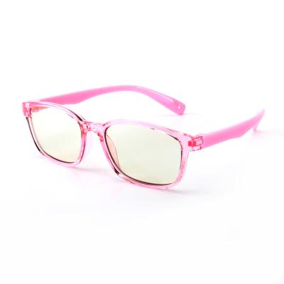 China Popular Retro Kids Boys Girls Square Glass Eyewear Optical Frames Blue Light Blocking Glasses for sale