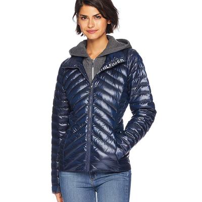 China Sustainable Factory hot sales down jacket women long light down jacket women down filled jackets for sale