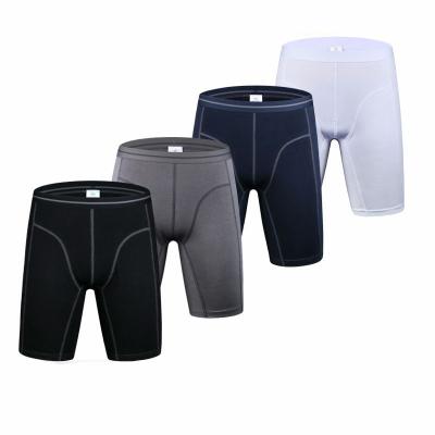 China Fashion Breathable Cotton Underwear Men Fitness Sports High Waist Boxers for sale