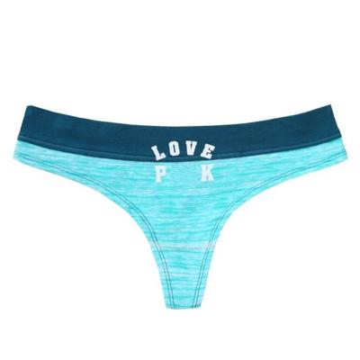 China Breathable Plain Letter Printed Sport Cotton Low Rise Sexy Women Briefs for sale