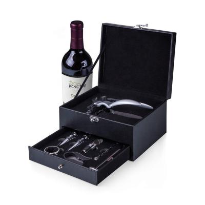 China Sustainable Gift Leather Case Box Rabbit Opener All-In-One Corkscrew Wine Openers for sale