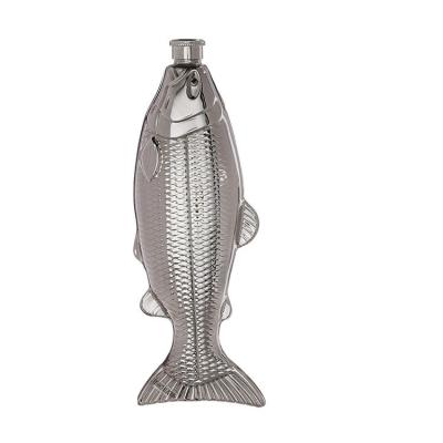 China Europe 304 stainless steel fish shaped Flagon liquor bottle whisky Hip flask men Stainless Steel Hip Flask and a Good Set Mini Body for sale