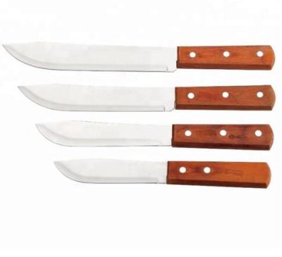 China Sustainable High Quality Stainless Steel Butcher Knife with Wooden Handle Yiwu kitchen knife 6