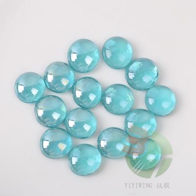 China Deocration 500g 12-14mm sky blue home decoration China Cheap Wholesale Garden Decorative Products Frosted Glossy Glass Beads for sale