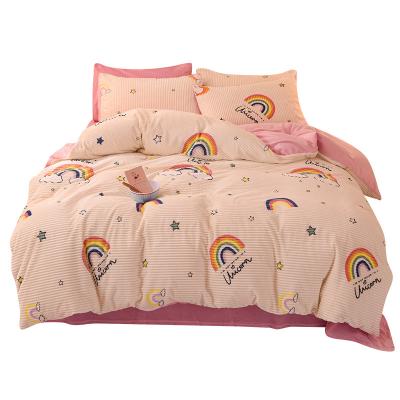 China Nondisposable Cartoon Polyester Hot Sale Bedding Set 4 Duvet Cover Sheet Bedding Sets for sale