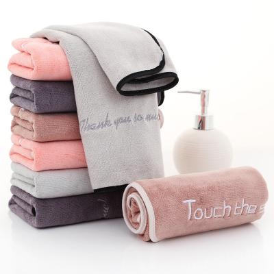 China Wholesale Viable High Quality Pure Soft Wool Towel Water Absorption Polyester Fiber Towel Cheap Bath Towel for sale