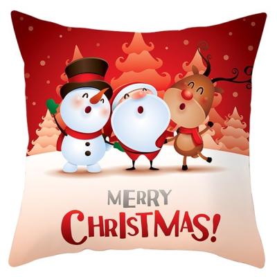 China New Santa Elk Anti-Static Soft Cushions Modern Quality Christmas Cushion Cover Sofa Pillow Case Logo Luxury Custom Pillow Case for sale