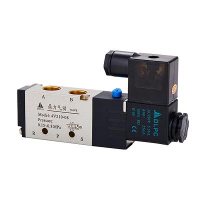 China Machinery Industry 24v 12v 110v 220v Coil 4v210 4v110 4v410 Factory Air Pressure Diffusion Control Pneumatic Micro Solenoid Valve for sale