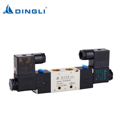 China 5/2way 4V220-08 Double Oils 24V 220V General Air Control Pneumatic Solenoid Valve for sale