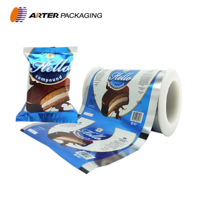 China Plastic Shrink Food Heat Moisture Proof PVC Muffin Potato Chips Sachet Candy Packaging Film for sale