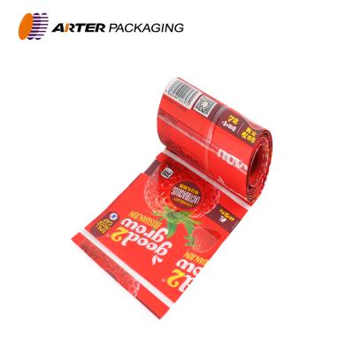 China Heat Sensitive PVC PET Plastic Bottle Shrink Sleeve Film Wrap Label Roll For Bottle for sale