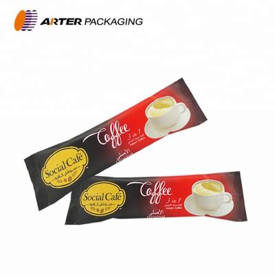 China Moisture Proof Custom Printed Aluminum Foil Plastic Food Grade Instant Coffee Powder Sachet Packaging Bag for sale