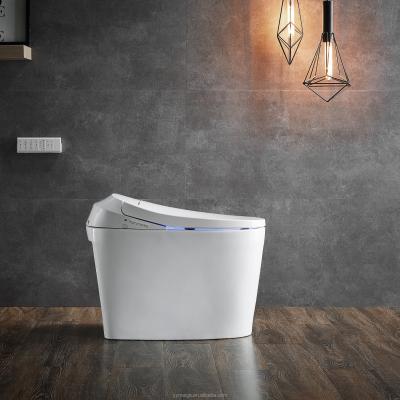 China Inodoro de una pieza con lavado automático de agua caliente y seco en el modo trasero Eco Smart Inodoro automático inteligente Inodoro todo en uno OEM en venta